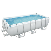 BESTWAY bazen Power Steel Rectangular (412x201x122cm), sa pješčanim filtrom