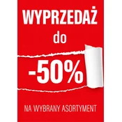 Plakat 50x70 cm Razprodaja do -50% oglaševalski transparent za trgovino