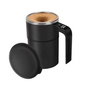 HOME & MARKER Samomešalna skodelica za kavo z LCD zaslonom | MIKSICUP Črna