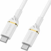 OtterBox 1m USB-C to USB-C Fast Charge Cable, White (78-52672)