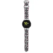 HELLO KITTY Hello Kitty Silikonske glave in črte - Univerzalni trak za pametno uro 20 mm (črn)
