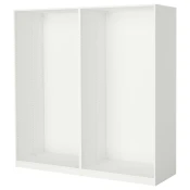 PAX 2 okvira garderobera, bela, 200x58x201 cm