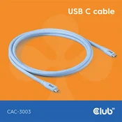 Club 3D kabel - CAC-3003 (USB-C, PD 240W, 20Gbps, 4K60Hz, plavi, M/M, 2m)