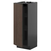 METOD Podni element s policama, Crnosiva/Sinarp smeda, 30x37 cm