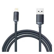 Baseus Crystal Shine USB tip-A – iPhone, podatkovni kabel za brzo punjenje 2,4 A, 2 m, crni