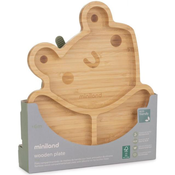 Miniland Baby ECO-prijazna postavitev za jedo metodo BLW iz lesa, Žabica