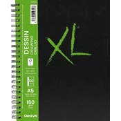 Canson Book Wire Bound Long Side XL Drawing Skicirka A5 160 g Portrait