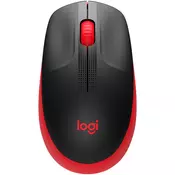LOGITECH M190 Full-size wireless mouse - RED - 2.4GHZ - EMEA - M190