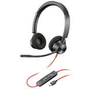 Slušalice Poly Plantronics - Blackwire 3320 MS, USB-C, crne
