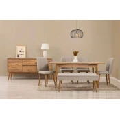 Hanah Home Trpezarijski set Vina Bench 04 1053, 6 delova, Antracit