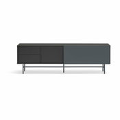 Črna/antracitno siva TV omarica 180x56 cm Nube – Teulat