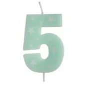 Barvna sveča s številko rojstnega dne, 6 cm - 5