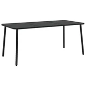 Vidaxl Vrtna miza antracitna 165x80x71 cm jeklo