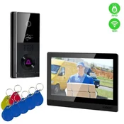 EVOLVEO DoorPhone AHD10, domači videotelefonski komplet WiFi z nadzorom vrat in RFID, črn 10-palčni monitor, 32 GB