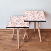 Hanah Home Set klub stočića 2Shp169, 2 komada, Svetlorozi