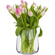Nikcorp Steklena vaza TREND FOR HOME Zinnia 500 ml prosojna, ročna izdelava za rože 22,7 x 19 cm, premer odprtine 14,7 cm, brez-svinčeno steklo, pomivalni stroj