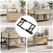 Mehanizam za podizanje kreveta 12 pcs Crna 340 x 95 x 40 mm
