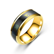 VivoVita Smart Ring – Prstan za spremljanje počutja, zlata, 57 mm