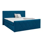 Based Postelja Boxspring Josie-b, Barva Petroleja, 160x200