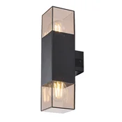 RABALUX Loanda Spoljna zidna lampa, IP54, 2xE27, 60W, Crna