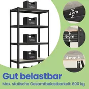 Songmics Komplet močnih polic 2 kosa 40x90x180 cm barva greige