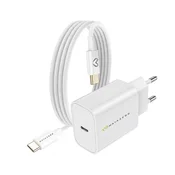 OEM Mayaxess, Omrežni polnilnik za Galaxy Z Flip 5 20W + 1m USB-C kabel, Bela, (5000275934)