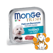 Monge Fresh Pate & Chunkies with Tuna 100g, Paštete sa Tunjevinom za pse