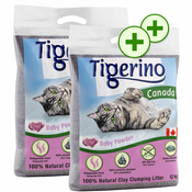 Tigerino Canada pesek za mačke - z vonjem otroškega pudra - 12 kg