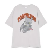 Cropp - Majica s aplikacija Toothless How to Train Your Dragon - light grey