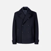 Mens Dark Blue Coat Geox Claudio - Mens
