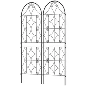 Homestar Komplet rešetk 2 kosa 50x150 cm črna, (5000228442)