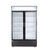 Barski hladilnik z osvetljenim panelom, dvovratni, Arktic, 512 L, črn, 230 V/510 W, 1120x585x(V)1900 mm