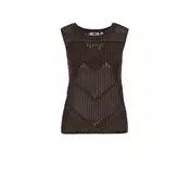 WE Fashion Top z naramnicami  temno rjava