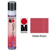 Barva v plastenki - Glitter liner 25ml rubinasto rdeča 180309538