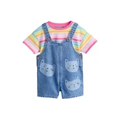 Next Komplet turkizna/moder denim/rumena/roza