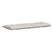 Vidaxl Blazina za klop VIANEN 100% poliester Bela 170 x 60 x 12 cm