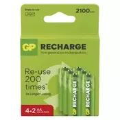 Polnilna baterija GP Recharge 2100 AA (HR6) 6kos 6/1