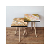 Hanah Home Sklapajuci Stocic 2 Komada 2SHP423 - Salmon