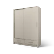 Garderobna omara z drsnimi vrati Estantte II - 150 cm - kašmir