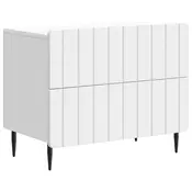 vidaXL Nočna omarica Bela 62 x 34,5 x 49,5 cm Inženirski les
