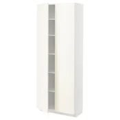 METOD Visoki element s policama, bela/Vallstena bela, 80x37x200 cm