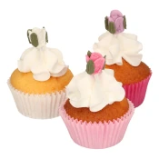 Funcakes Sladkorna dekoracija mini vrtnice z listi 16 kos.
