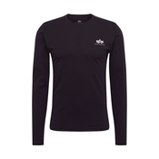 ALPHA INDUSTRIES Majica Basic z dolgimi rokavi Small Logo, črna