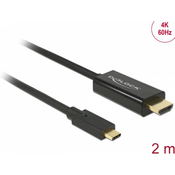 Kabel DELOCK, USB-C (M) na HDMI (M), DP Alt, 4k, 60 Hz, 2.0m