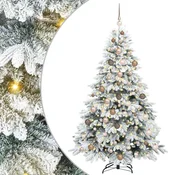 Vidaxl Umetno zložljivo božično drevo 180 cm 300 LED Toplo bela