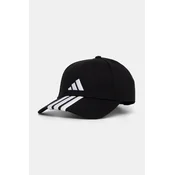 Bombažna bejzbolska kapa adidas BBALL 3S CAP NL črna barva, JG1072