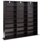 VEVOR Omara za shranjevanje medijev 142x22x130 cm rjava