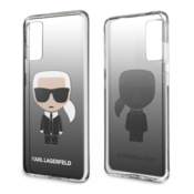 KARL LAGERFELD KLHCS67TRDFKBK za Samsung Galaxy S20 Plus G985 prozorno črna trda zaščita - Karl Full Body Iconic