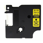Toner123 Kompatibilen trak za Dymo D1 45808/LabelManager/LabelPoint/LabelWriter/Rhino/MobileLabeler 19mm (3/4) x 7m - črn izpis/rumen trak
