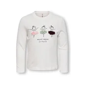 Only Mini Majica KMGFLEUR svetlo zelena / rosé / črna / bela
